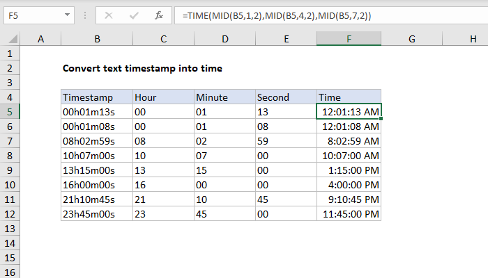 Excel Convert Timestamp To Date And Time